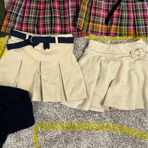 Beige uniform skirts